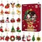 Advent Calendar for Christmas 2023 with Tree Ornaments Christmas Advent Calendar 2022 with Christmas Tree Ornaments, 24 Days Vintage Christmas Countdown Calendar